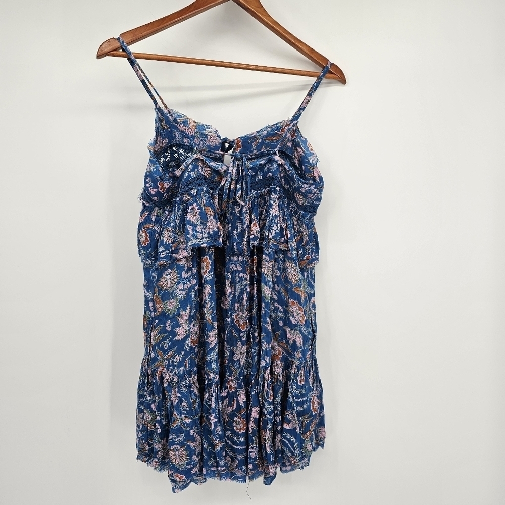 Free People Take Me With You Ruffle Dress In Fruit Punch Combo Womens Size Small - Picture 3 of 9